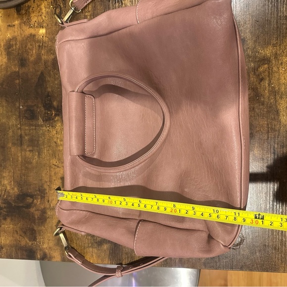 Unstructured mauve satchel bag - Picture 9 of 11